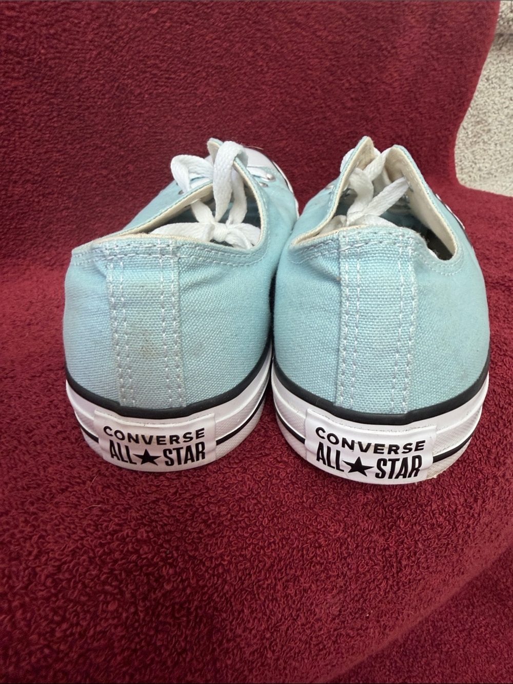 Converse Men and women Low-Top Canvas Sneakers in Light Teal with White Accents - Picture 3 of 6